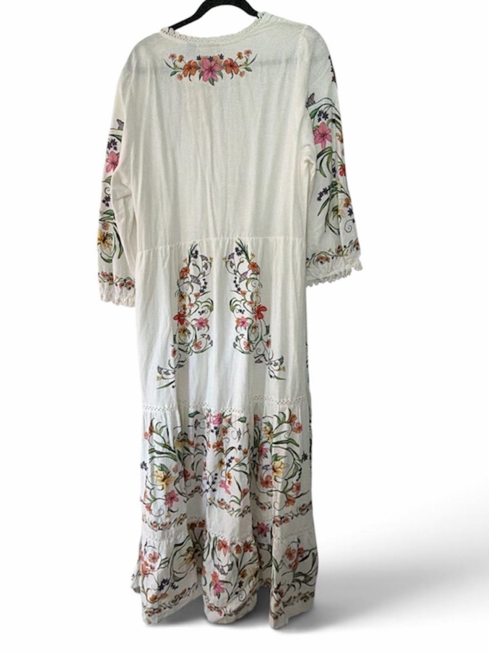 Farm Rio White Floral Embroidered Maxi Dress - Picture 4 of 4